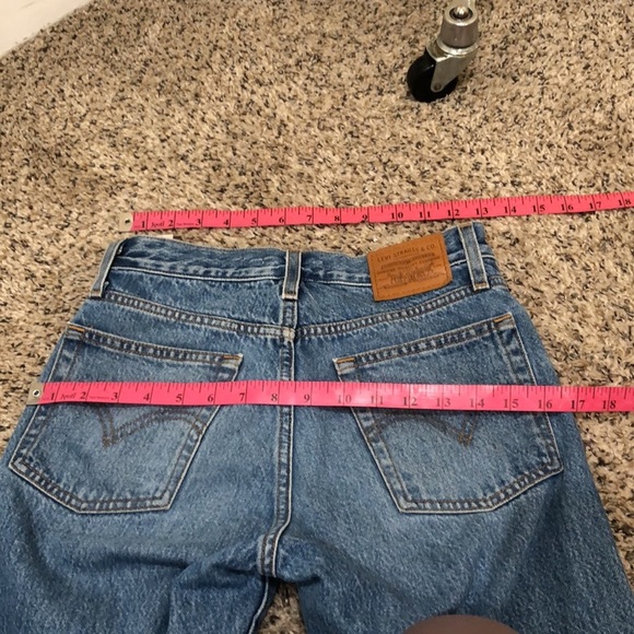 Levi’s Wedgie Jeans Size 24 Distressed Blue Denim High Waist - Picture 7 of 13